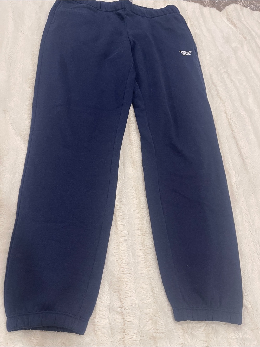 Reebok Navy Jogger Sweatpants with Logo